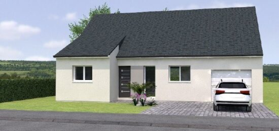Plan de maison Surface terrain 94 m2 - 4 pièces - 3  chambres -  avec garage 