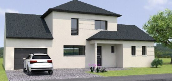Plan de maison Surface terrain 130 m2 - 5 pièces - 4  chambres -  avec garage 