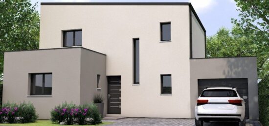 Plan de maison Surface terrain 132 m2 - 6 pièces - 4  chambres -  avec garage 