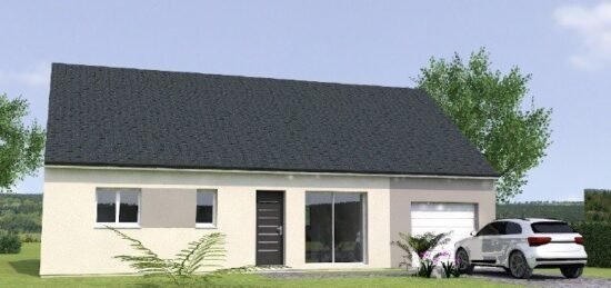 Plan de maison Surface terrain 85 m2 - 5 pièces - 3  chambres -  avec garage 