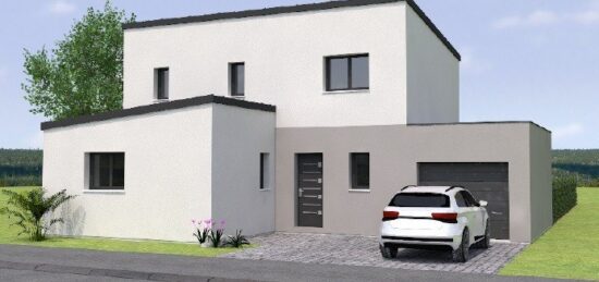 Plan de maison Surface terrain 125 m2 - 6 pièces - 4  chambres -  avec garage 