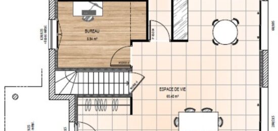 Plan de maison Surface terrain 140 m2 - 7 pièces - 4  chambres -  avec garage 