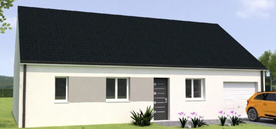 Plan de maison Surface terrain 84 m2 - 5 pièces - 3  chambres -  avec garage 