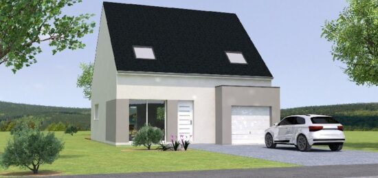 Plan de maison Surface terrain 98 m2 - 5 pièces - 3  chambres -  avec garage 