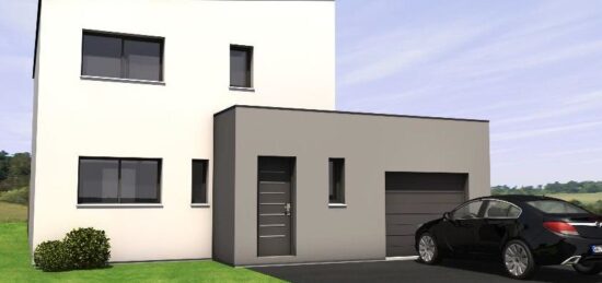 Plan de maison Surface terrain 135 m2 - 6 pièces - 4  chambres -  avec garage 