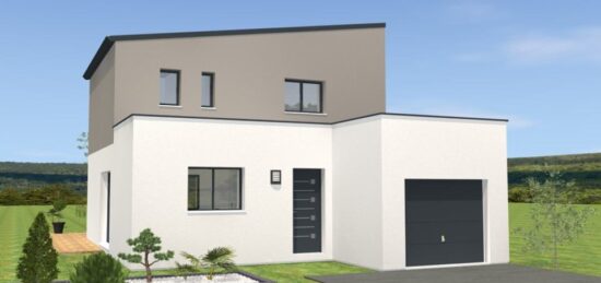 Plan de maison Surface terrain 106 m2 - 5 pièces - 3  chambres -  avec garage 