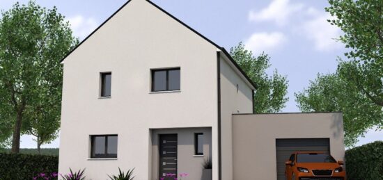 Plan de maison Surface terrain 108 m2 - 6 pièces - 4  chambres -  avec garage 