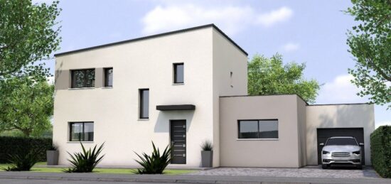 Plan de maison Surface terrain 133 m2 - 6 pièces - 4  chambres -  avec garage 