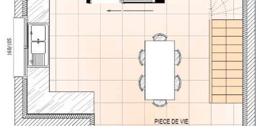 Plan de maison Surface terrain 99 m2 - 6 pièces - 4  chambres -  sans garage 