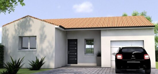 Plan de maison Surface terrain 92 m2 - 5 pièces - 3  chambres -  avec garage 