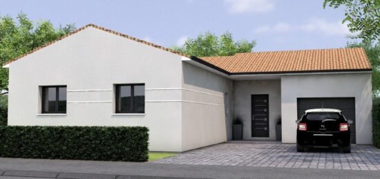 Plan de maison Surface terrain 95 m2 - 5 pièces - 3  chambres -  avec garage 