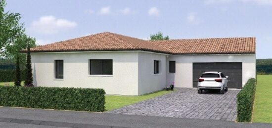 Plan de maison Surface terrain 116 m2 - 5 pièces - 3  chambres -  avec garage 