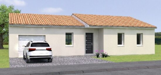Plan de maison Surface terrain 89 m2 - 5 pièces - 3  chambres -  avec garage 