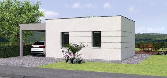 Plan de maison Surface terrain 80 m2 - 4 pièces - 2  chambres -  sans garage 