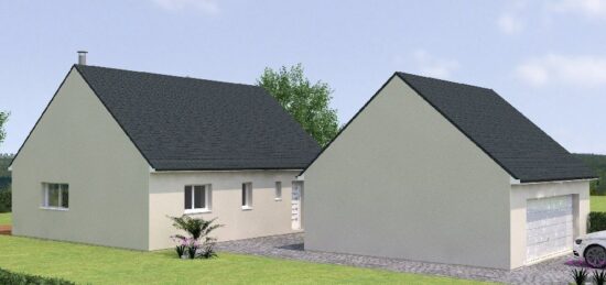 Plan de maison Surface terrain 85 m2 - 4 pièces - 1  chambre -  avec garage 
