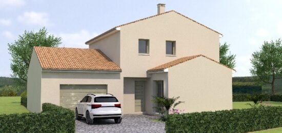Plan de maison Surface terrain 120 m2 - 5 pièces - 4  chambres -  avec garage 