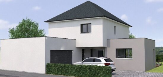 Plan de maison Surface terrain 135 m2 - 5 pièces - 4  chambres -  avec garage 