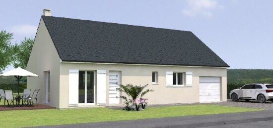 Plan de maison Surface terrain 86 m2 - 5 pièces - 3  chambres -  avec garage 