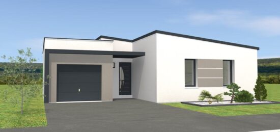 Plan de maison Surface terrain 97 m2 - 5 pièces - 3  chambres -  avec garage 
