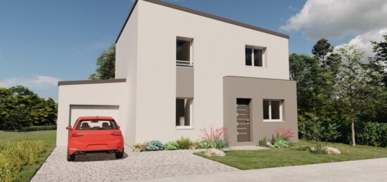 Plan de maison Surface terrain 109.73 m2 - 6 pièces - 5  chambres -  avec garage 