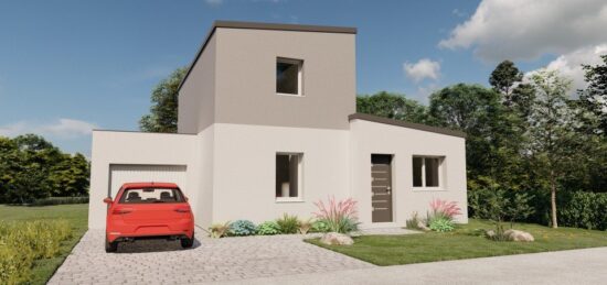 Plan de maison Surface terrain 85.79 m2 - 5 pièces - 3  chambres -  avec garage 