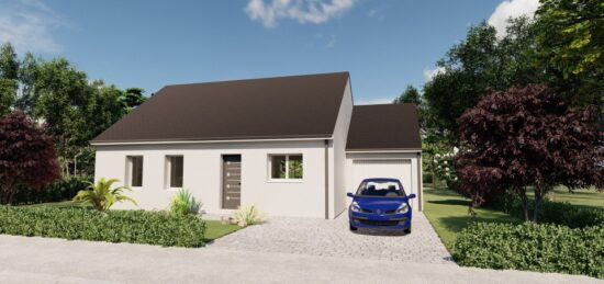 Plan de maison Surface terrain 79.4 m2 - 5 pièces - 3  chambres -  avec garage 