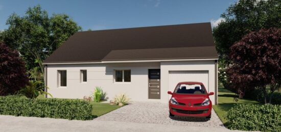 Plan de maison Surface terrain 85.14 m2 - 5 pièces - 5  chambres -  avec garage 