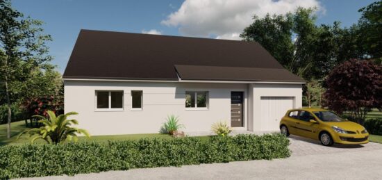 Plan de maison Surface terrain 85.2 m2 - 5 pièces - 3  chambres -  avec garage 