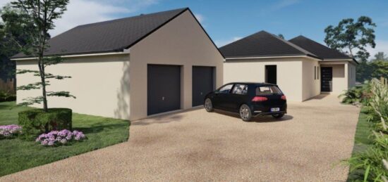 Plan de maison Surface terrain 152 m2 - 5 pièces - 3  chambres -  avec garage 