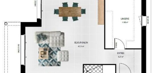 Plan de maison Surface terrain 152 m2 - 5 pièces - 3  chambres -  avec garage 