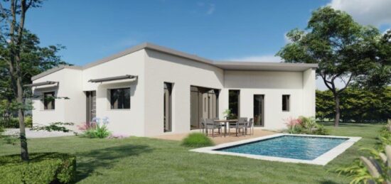 Plan de maison Surface terrain 114 m2 - 6 pièces - 3  chambres -  avec garage 